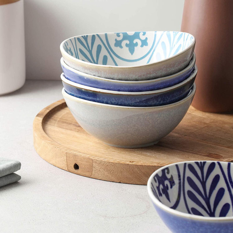 futurecitytrading Small Ceramic Bowls, 11 Ounce Porcelain Rice Bowl Set